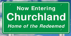 Road sign for Churchland