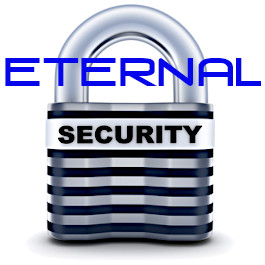 Padlock representing eternal security