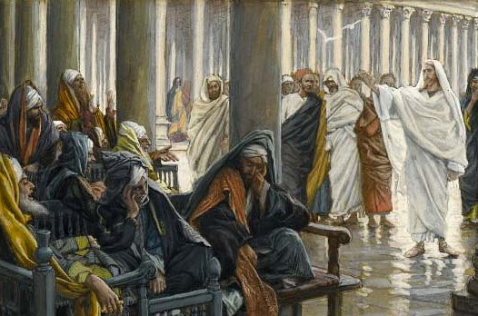 Jesus condemns the Pharisees