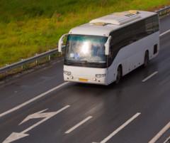 Bus on highway
