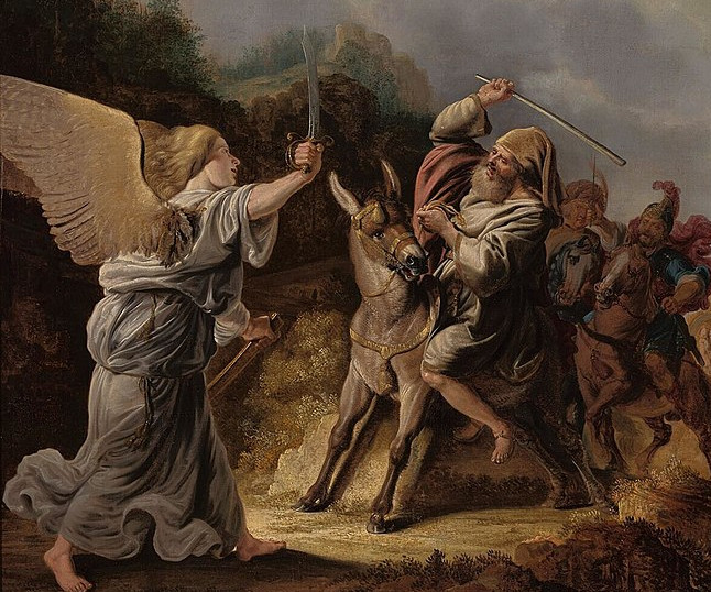 Angel stopping Balaam's donkey