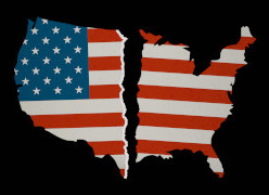 US broken in two