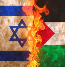 Israel and Palestine split