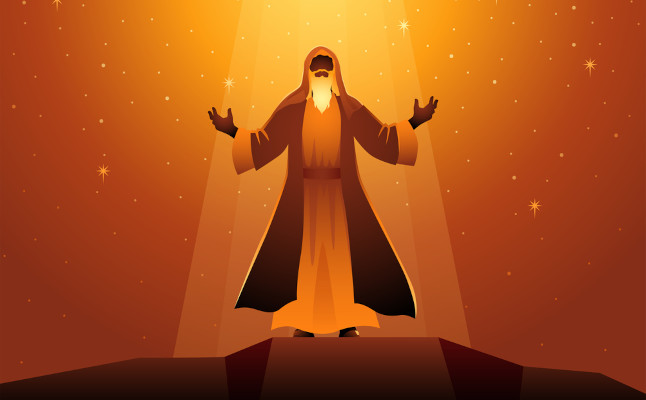 Abram receiving God's promise