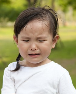 Little girl crying