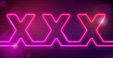 Neon XXX sign