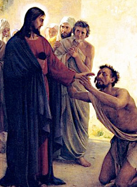 Jesus heals a blind man