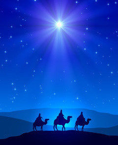 The magi follow the star