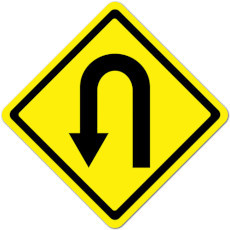 U-turn sign