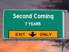 Second Coming exit sign