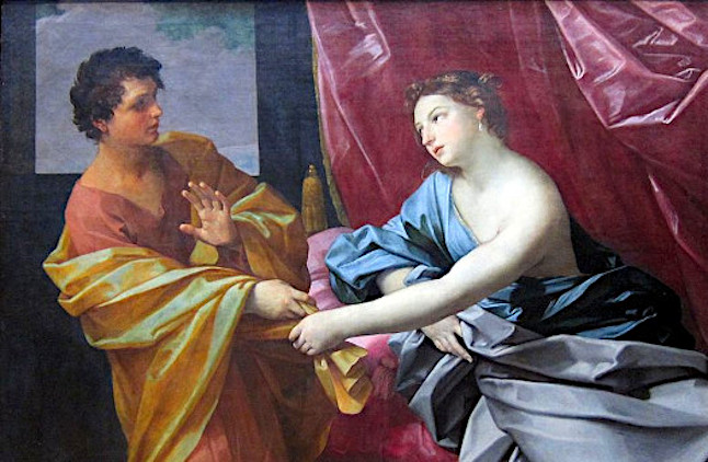 Joseph fleeing from Potiphar's wife