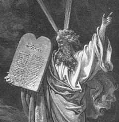 Moses with the commandments