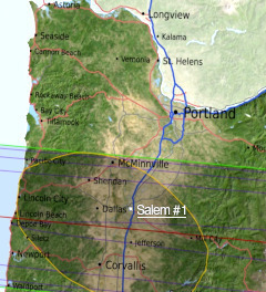 Path over Salem, Oregon