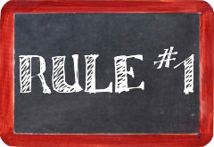 Chalkboard with rule #1