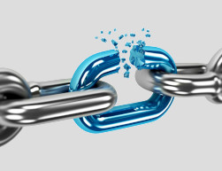 Chain with broken link